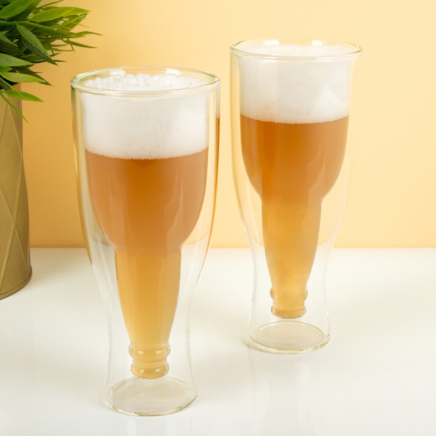 Invotis Gravity Dubbelwandige Bierglazen - 2st