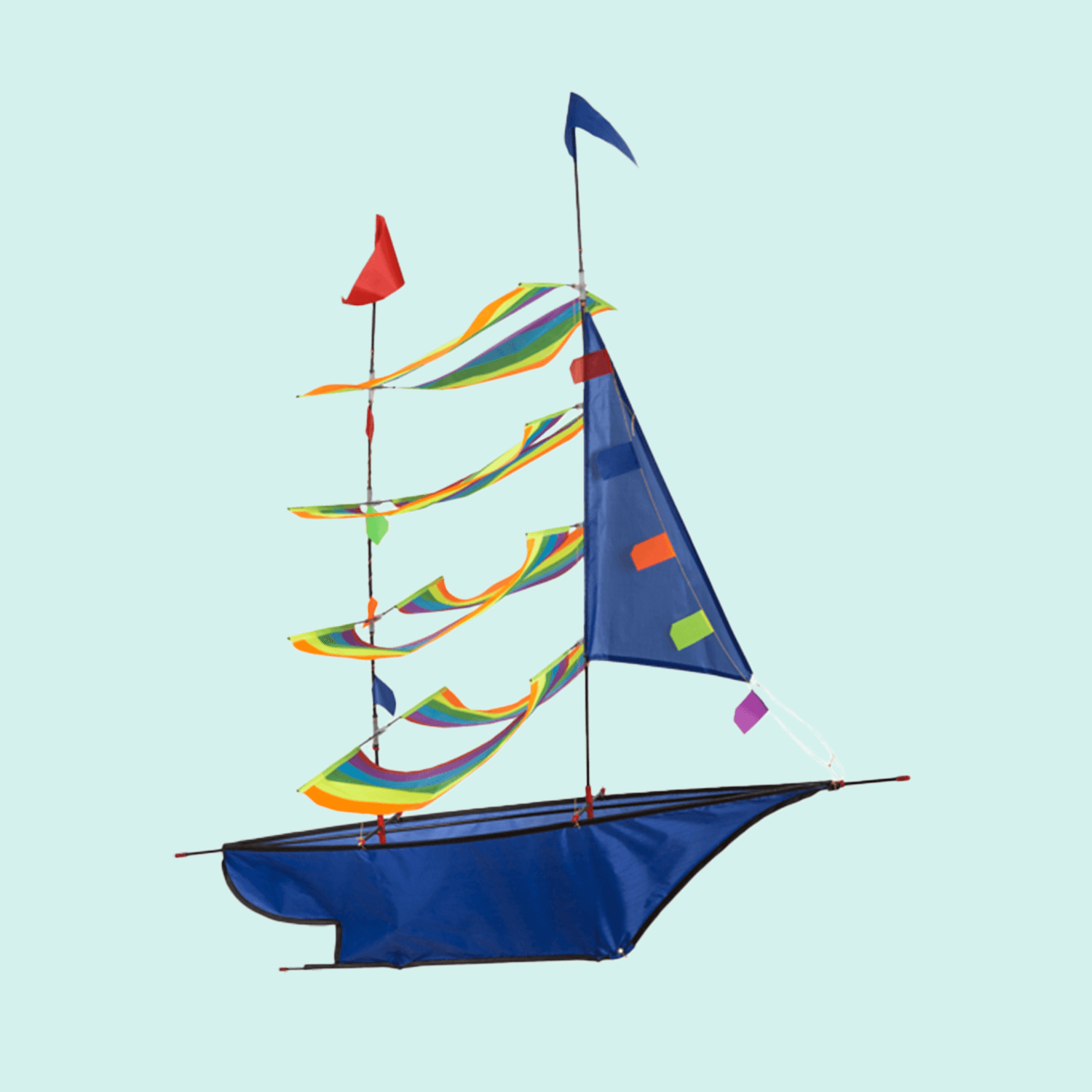 OOTB Zeilschip Vlieger - Regenboog 70x60cm