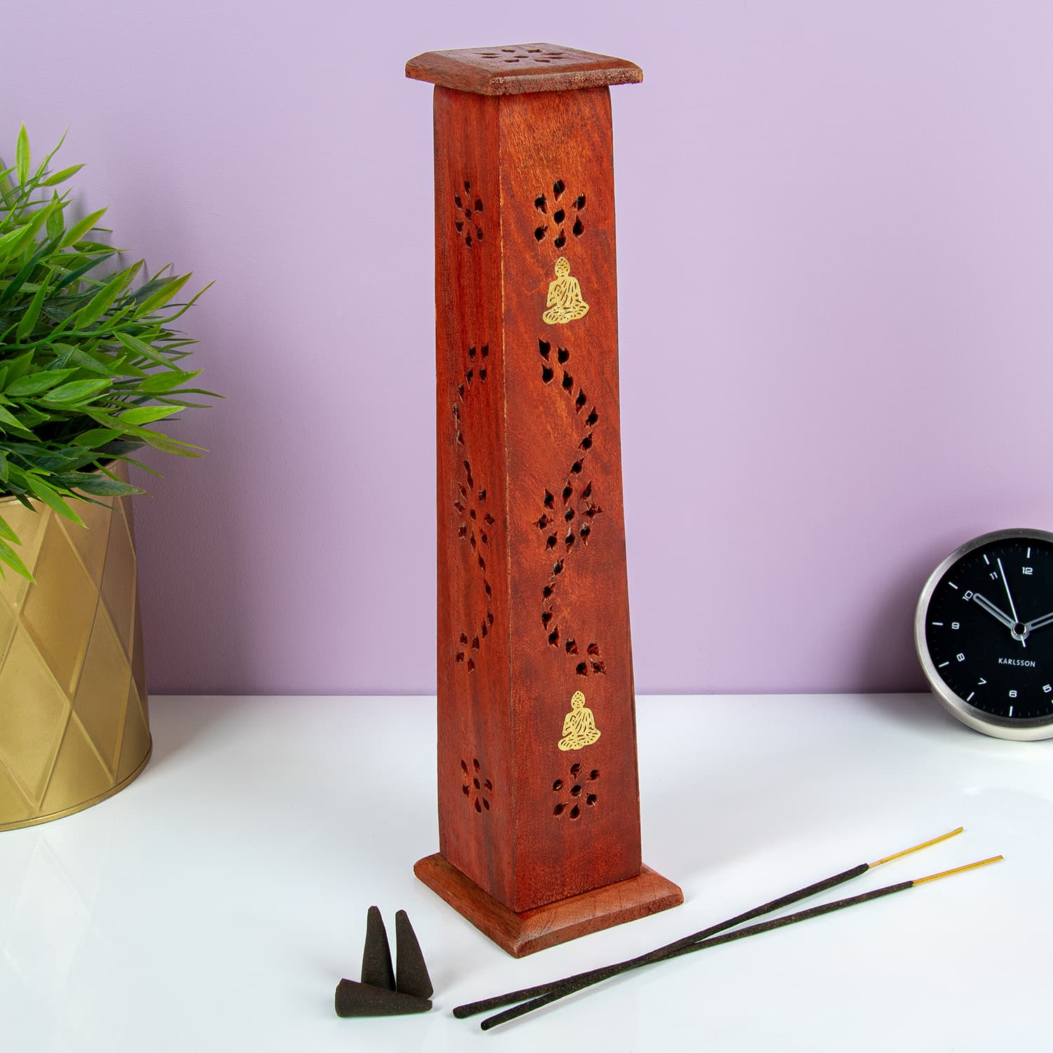 OOTB Houten Wierookhouder met Koper